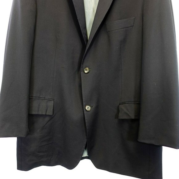 $543 HUGO BOSS USA Men's Wool Black Blazer 42 SMALL Coat Notched Single Breasted - Picture 5 of 11